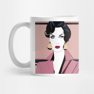 Allurita Art Deco Patrick Nagel 80s Mug